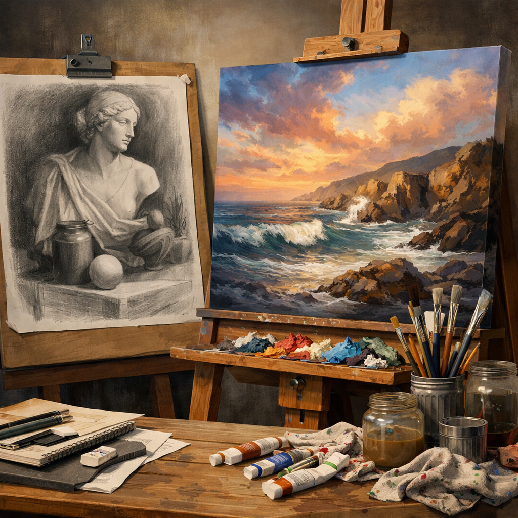 Advanced Drawing & Painting Studio: Ages 12+